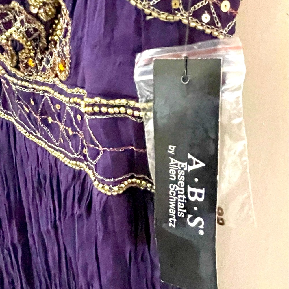 ABS Allen Schwartz purple cocktail dress. - Picture 11 of 14